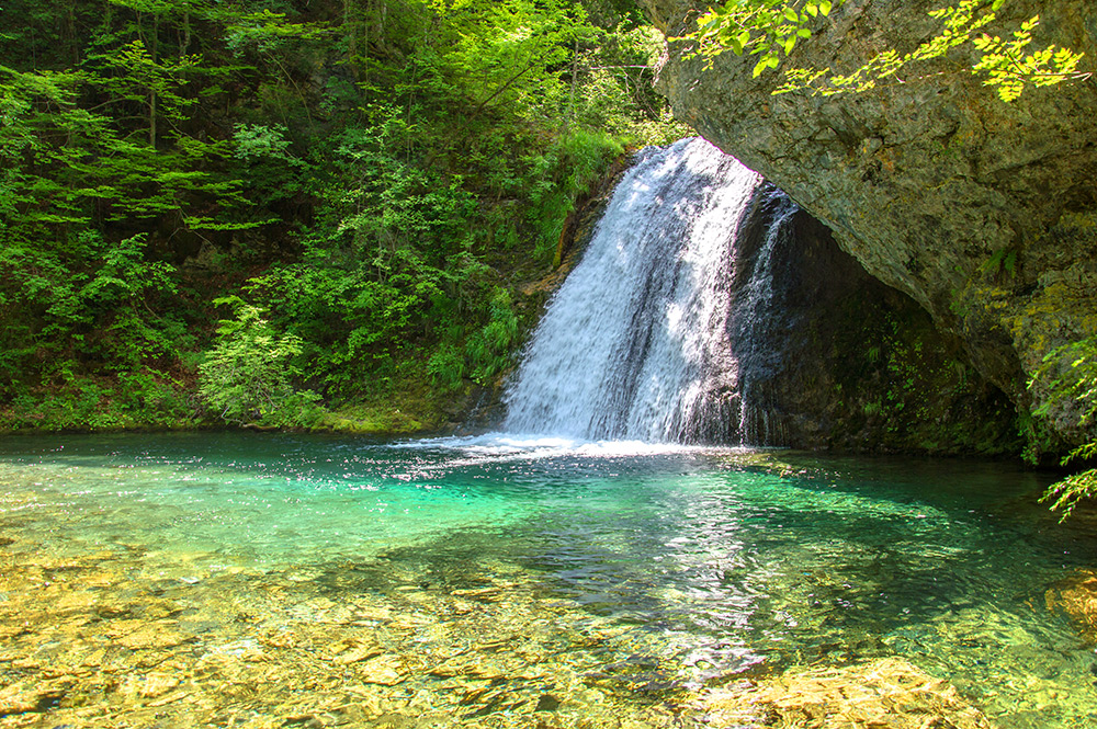 Die Wasserfälle in der Orliasschlucht